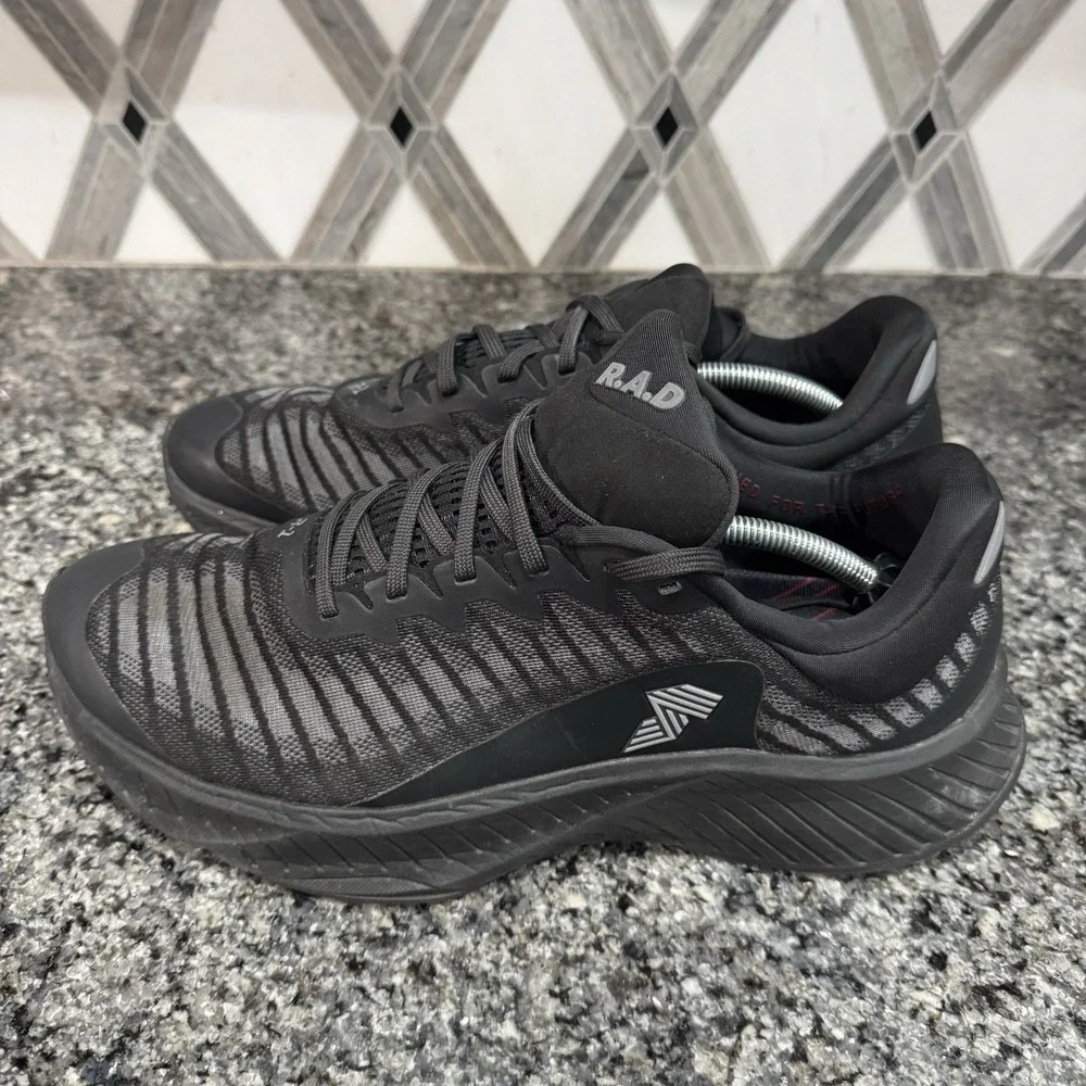 RAD R1 Shoes Mens Size 13 Triple Black Training Athletic Gym Running CrossFit